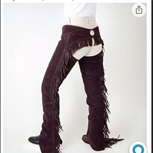 Brown suede women’s western chaps